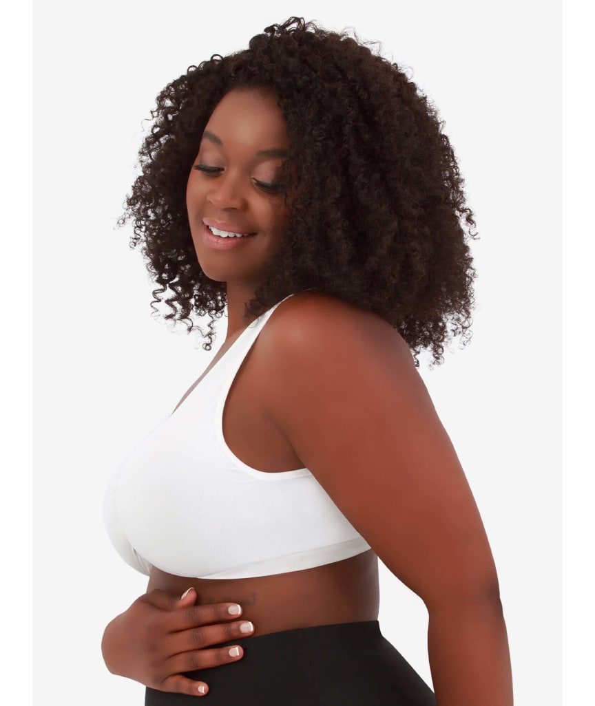 Leading Lady Laurel Wire-free Front Close Comfort Bra - White